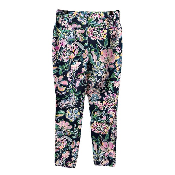 Lilly Pulitzer Womens Size 2 Kelly Stretch Pant High Tide Navy She's Got Sol EUC - Picture 4 of 8